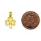 14K Gold Shamrock Charm Irish Religious FindingKing Jewerly 22mm x 12mm
